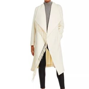 Milly Fringe Open Front Coat